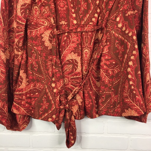 Free People Abigail Blazer Jacket Paisley Boho XS - Picture 6 of 11